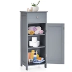 Costway Bathroom Storage Floor Cabinet Organizer Free-standing W/ Drawer Grey. Fixed Price $198.89.