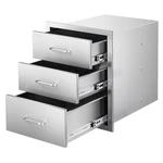 Vevor Chest Of Drawers 18.11"W X 23.23"D 23.23"H Triple-access Stainless Steel. Fixed Price $186.99.