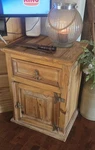 Antique Solid Pine Wood Drawer Cabinet Nightstand Mexican Furniture 85340. Fixed Price $120.00.