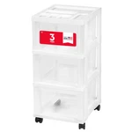 Iris Usa Plastic Storage Organizer Rolling Cart Wheels Casters 3-DRAWERS. Fixed Price $66.98.