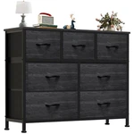 7 Fabric Drawers Dresser, Modern Bedroom Livingroom,wooden Top,black Grain. Fixed Price $53.38.