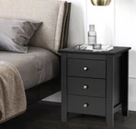 Costway Nightstand End Beside Soda Table Cabinet W/3 Drawers. Bedroom Furniture. Fixed Price $127.00.
