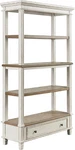 Realyn 75" French Country Bookcase With Drawer In Chipped White By Ashley. Fixed Price $682.99.