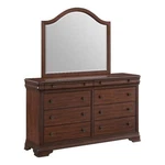 Picket House Furnishings Stark 8-DRAWERS Bedroom Dresser & Mirror Set Cherry. Fixed Price $1008.31.