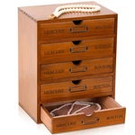 5 Vintage Wooden Desk Organizer, Apothecary Cabinet Storage Drawers, R.... Fixed Price $57.52.