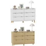 Homcom 6 Dresser For Bedroom, Fluted Chest Of Drawers. Fixed Price $129.99.