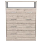 Tuhome Furniture Peru Engineered Wood 4-DRAWERS Dresser Light Gray/white. Fixed Price $375.44.