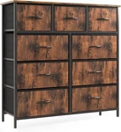 High Storage Cabinet With 9 Fabric Drawers, 4-COLOR Household Clothes Dresser. Fixed Price $60.23.