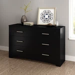 South Shore Gramercy 6 Drawer Dresser In Pure Black. Fixed Price $234.37.