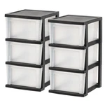 Iris Usa Plastic Storage Organizer, 3-DRAWERS, 2-PACK, For Classroom Art. Fixed Price $69.40.