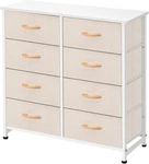 Tall Storage Dresser With 8 Slim Fabric Bins - Ivory Organizer For Any Room. Fixed Price $96.99.