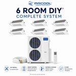 Mrcool Diy 5TH Gen 6 Zone Ceiling Cassette Mini Split Ac Heat Pump System. Fixed Price $13883.00.