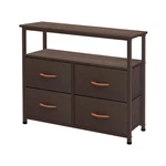AZL1 Life Concept Storage Dresser With Shelves Sturdy Steel Frame - Coffee. Fixed Price $66.13.