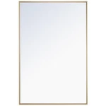 Pemberly Row 42" X 28" Contemporary Metal Frame Mirror In Brass. Fixed Price $183.83.