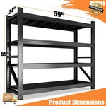 6000 Lbs Garage Shelving Heavy Duty 4 Tier Storage Shelves Metal Organizer Rack. Fixed Price $131.75.