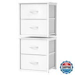 Daoutime 2-PACK Stackable Storage Drawers 4 Total White Closet. Fixed Price $102.27.