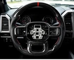 Real Carbon Fiber Steering Wheel Ford Raptor F150 21-25 Red Stitching#. Fixed Price $428.00.