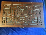 Vintage Large Asian Chinese Wood Chest Brass Hardware Jewelry Case Box Pier 1. Fixed Price $156.49.
