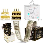 Double Sided Birthday Money Box For Cash Gift Pull, Comkrivy P.... Fixed Price $15.94.