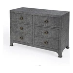 Beaumont Lane Traditional Raffia 6 Drawer Dresser - Charcoal. Fixed Price $1881.41.