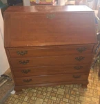 Mid 20TH Century 4 Drawer Willett Wildwood Cherry Secretary Bureau. Fixed Price $199.99.