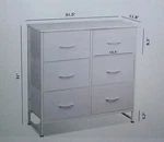 Wlive 6 Drawer Fabric Dresser, Storage Chest - White. Fixed Price $69.99.