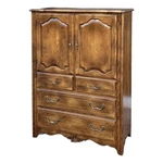1980S Ethan Allen Country French Birch Drawer Highboy Armoire Dresser 26-5305. Fixed Price $1699.00.