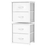 Daoutime 2-PACK Stackable Storage Drawers 4 Total White Closet. Fixed Price $103.91.