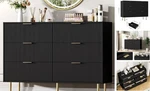 Gaomon Dresser For Bedroom 15.7"D X 33.4"W 47.2"H (6 Drawers) Black. Fixed Price $298.88.