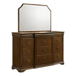 Coaster Garland 11-DRAWER Wood Bedroom Dresser With Mirror In Brown Cherry. Fixed Price $1288.69.