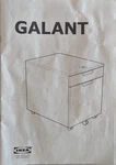 Ikea Galant Drawer Unit Casters - Parts Only Including Manual. Fixed Price $35.00.