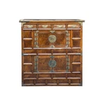 Oriental Brown Brass Hardware Drawers Accent Storage Cabinet WS4301. Fixed Price $2132.00.
