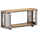 Vidaxl Tv Cabinet Natural Finish Solid Mango Wood, Steel, Iron Medium. Fixed Price $198.99.