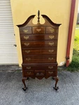 Ethan Allen Georgian Court Vintage Cherry Drawer Highboy #11-5205. Fixed Price $562.50.
