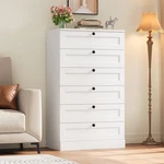 Homfa HOS-PB-188 6 Drawer Vertical Dresser For Bedroom, White. Fixed Price $170.00.