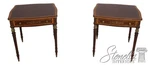 L71247: Pair Theodore Alexander French Mahogany Lamp Tables New. Fixed Price $2895.00.
