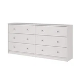 Tvilum Portland 6-DRAWER Double Dresser White 26.89"H X 56.34"W 12.46"D. Fixed Price $154.69.