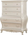 Chantelle Pearl White Chest - Elegant Storage Solution, No Granite Top. Fixed Price $1800.99.