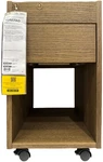 New Ikea Tonstad Brown Stained Oak Veneer Drawer Unit Casters 005.382.08. Fixed Price $142.69.
