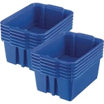 Really Good STUFF-160074BL Stackable Plastic Book And Organizer Bins. Fixed Price $60.80.
