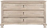 Vintage Gray Chest: Traditional 3 Drawer Delight. Fixed Price $8445.00.