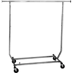 Econoco #RCS/1 Collapsible Garment Rack, 50" Length, Steel,polished Chrome. Fixed Price $80.00.