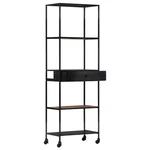 Bookshelf Bookcase Standing Shelves Rough Mango Wood Coated Iron Vidaxl. Fixed Price $184.99.