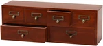 Vintage Apothecary Wooden Storage Box With 6 Drawers - Brown Cabinet. Fixed Price $95.99.