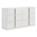 Coaster Ines 6-DRAWER Wood Bedroom Dresser Cabinet White High Gloss. Fixed Price $686.75.