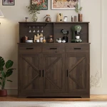 Garveehome Farmhouse Sideboard Buffet Microwave Stand Barn Doors Storage. Fixed Price $310.16.