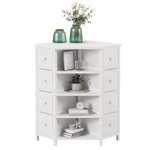 Lumtok Corner Dresser 19.7"D X 19.7"W 29.5"H (8 Drawers), White. Fixed Price $144.31.