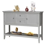 Costway Sideboard Buffet Table Wooden Console W/ Drawers & Cabinets Gray. Fixed Price $174.99.