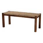 Baxton Studio Hermes Transitional Natural Seagrass And Mahogany Wood Bench. Fixed Price $173.95.