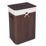 Costway Rectangle Bamboo Hamper Laundry Basket Washing Cloth Bin Lid Brown. Fixed Price $34.99.
